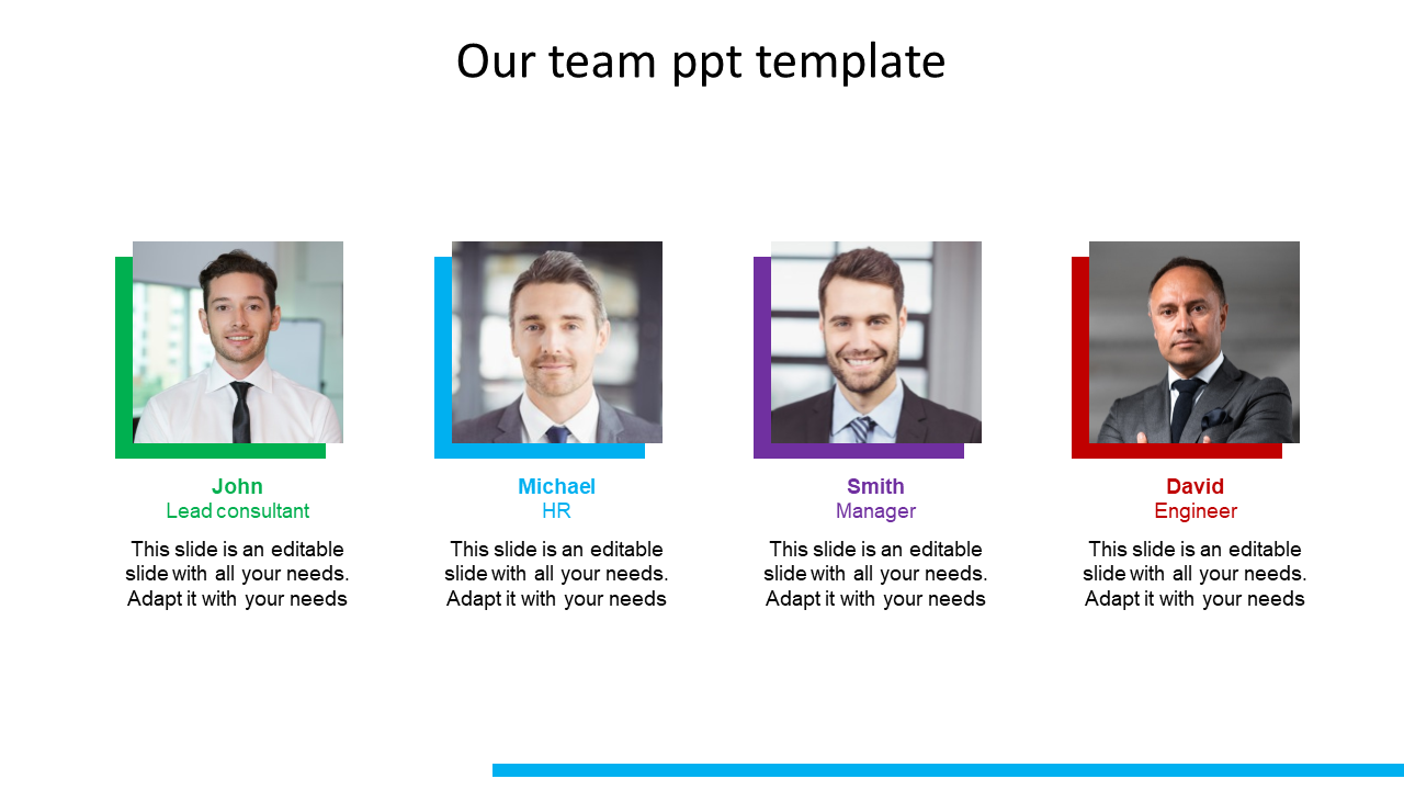 Modern our team ppt template